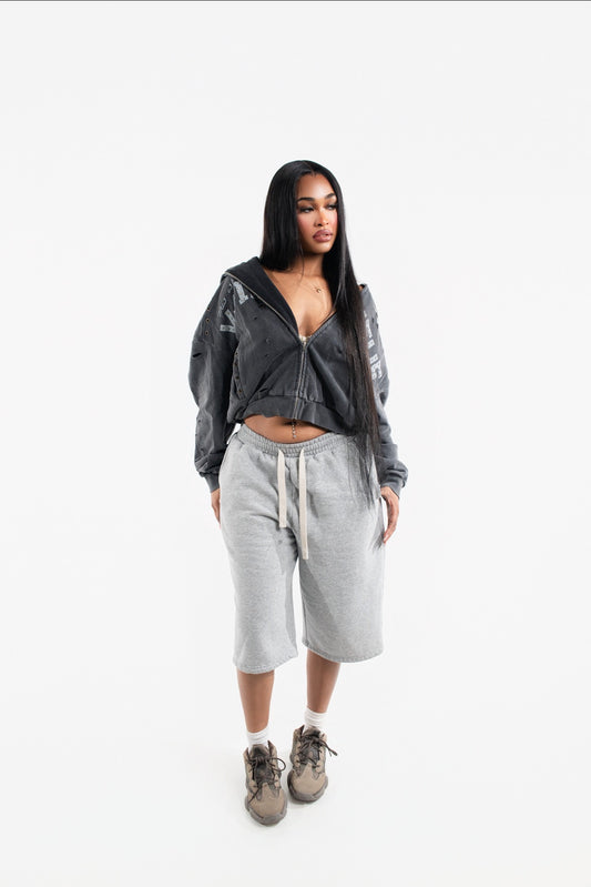 VOIE NEUF - " SKYLANE DISTRESSED" ZIP UP