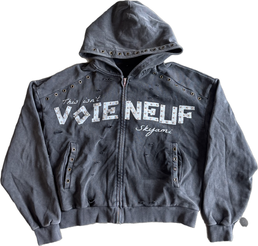 VOIE NEUF - " SKYLANE DISTRESSED" ZIP UP